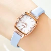 The new GEDI watch for women is simple and elegant, with a small and thin leather strap and a cube sugar design, creating a retro student trend undefined